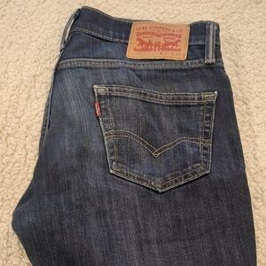 Levi's 511 Men's Distressed Dark Blue Jeans, 30W 30L